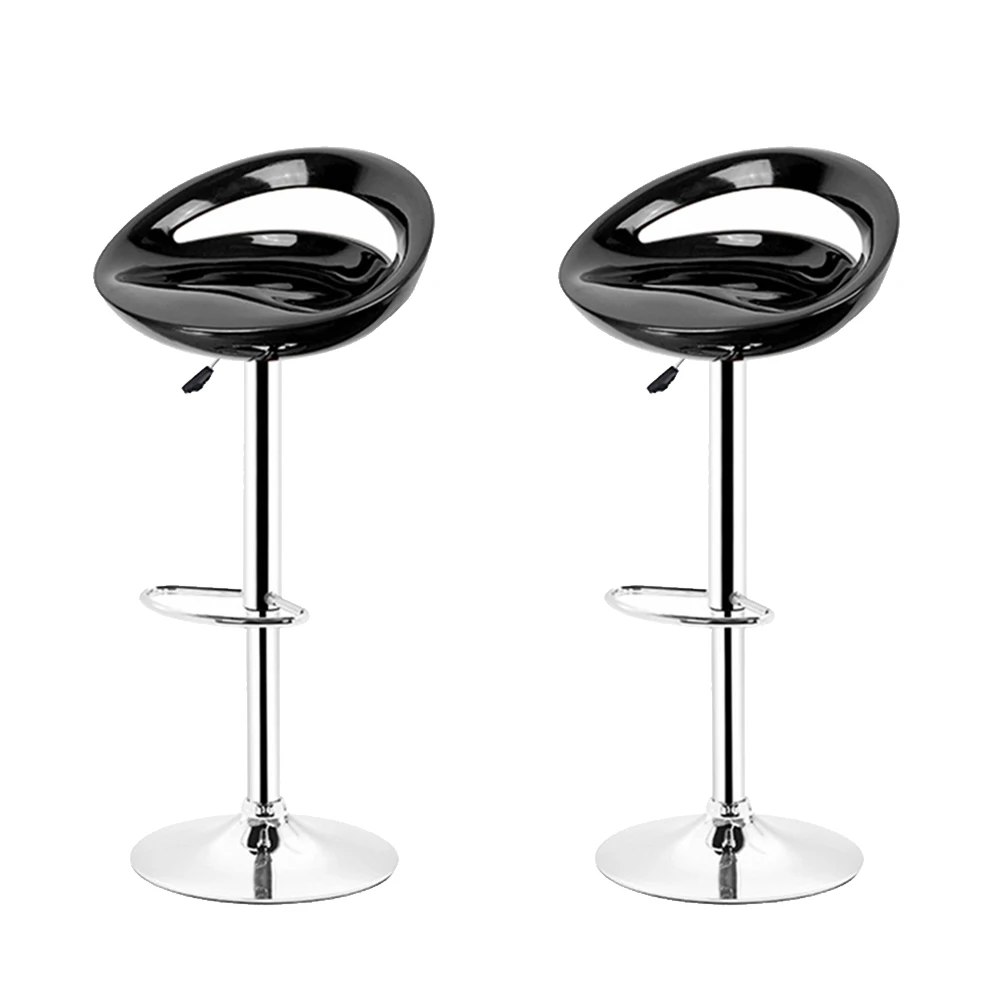 Barhocker-Set mit 2 Stück, gepolsterter Barhocker mit Rückenlehne, höhenverstellbar, Thekenhocker für Küche, Esszimmer