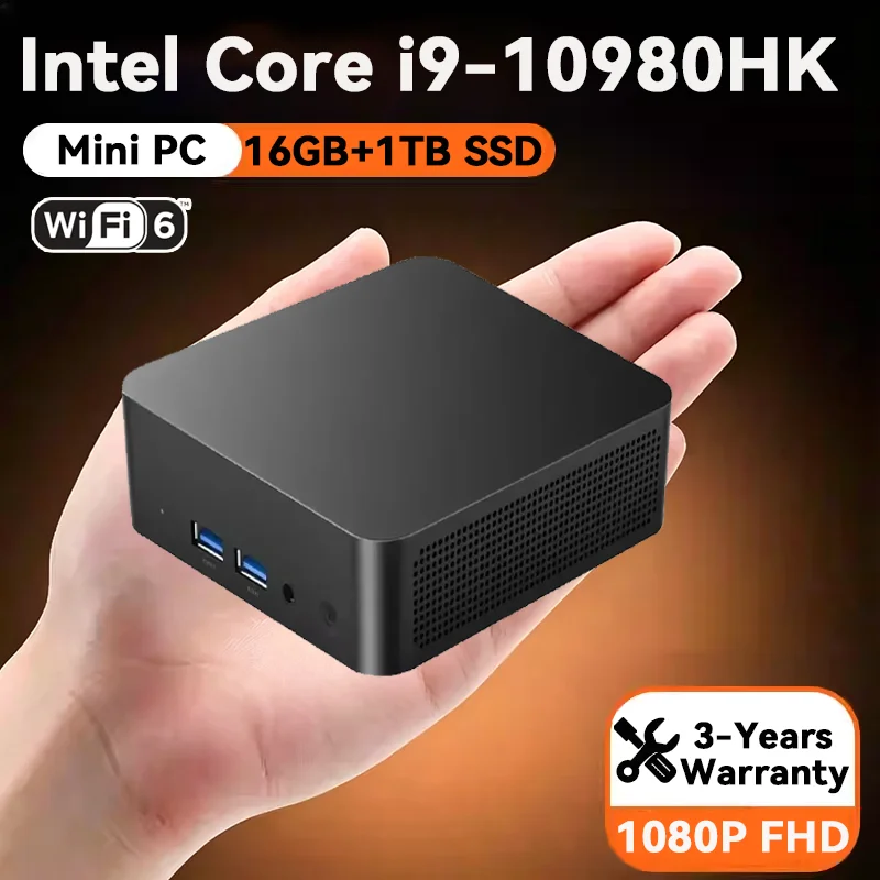 2026 Neuer Windows 11 Intel i9-10980HK Büro-/Heim-Desktop-Computer BT5.2 Mini-PC 16/32GB RAM 2TB SSD Tragbarer Gaming-Mini-PC