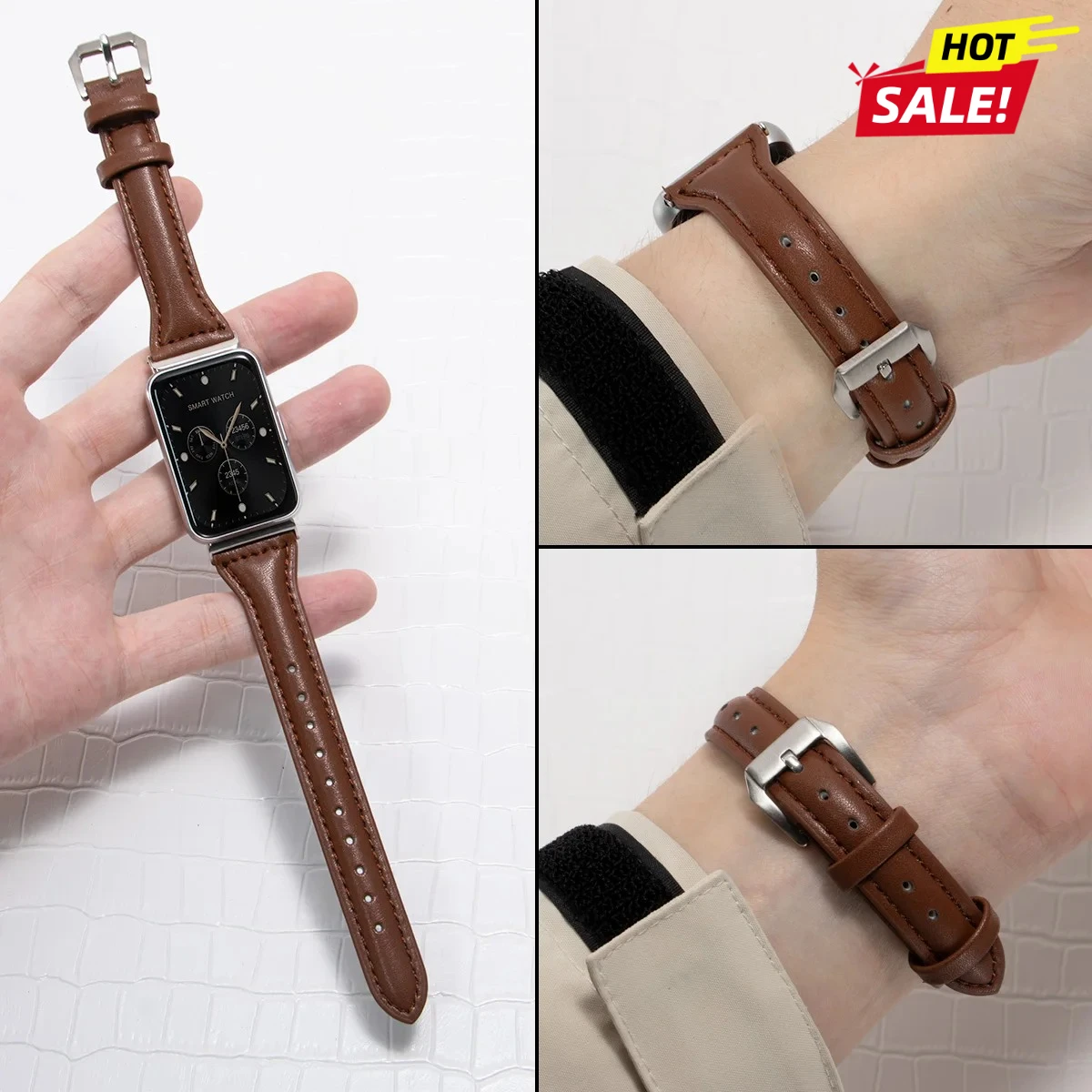 Schlankes Lederarmband für Samsung Galaxy Watch Fit 3 Armband Ersatzband Correa für Samsung Galaxy Watch Fit 3 Image