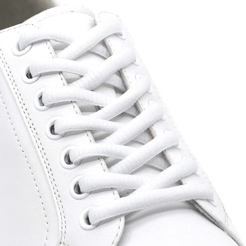1 Paar ovale Schnürsenkel, klassische halbrunde Tennisschnürsenkel für Sport-/Laufschuhe, Schnürsenkel, 100/120/140/160/180 cm Schuhschnüre Image
