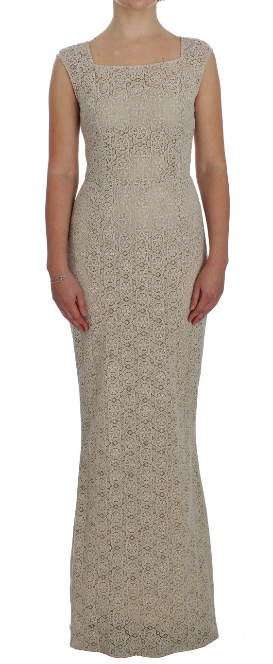 Spitzen-Maxikleid Beigenoc10101 EU 36 / UK 8