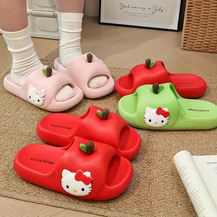 Niedliche Hello-Kitty-Hausschuhe, weich und bequem, für Badezimmer, drinnen und draußen, Freizeitschuhe, rutschfeste Schuhe, Alltagsbedarf, Geschenke