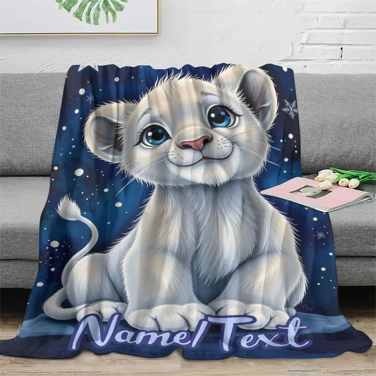Einzigartige Decke mit individuellem Text – weiches Flanell, vielseitige Outdoor-Decke für Strand, Camping, Wohnzimmer, Sofa, Haustier, ganzjährig erhältlich Image