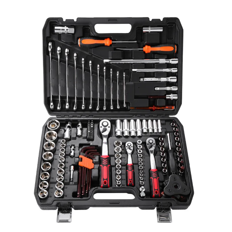 61-teiliges Premium Chrom-Vanadium-Stahl Autoreparatur-Werkzeugset mit Werkzeugkoffer für CRV & Andere Fahrzeuge Image