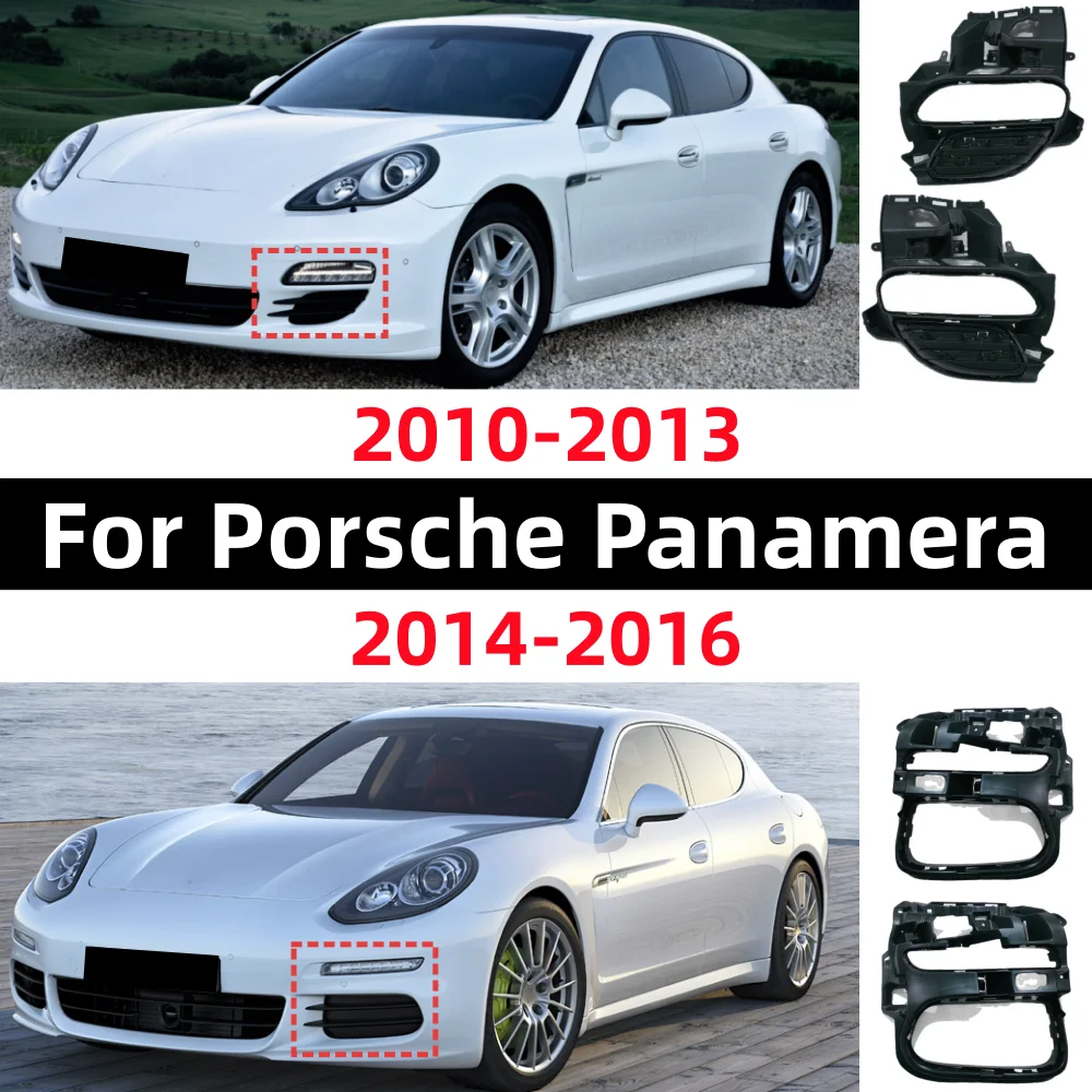 Für Porsche Panamera 2010-2016 Frontstoßstangen-Nebelscheinwerfer-Lüftungsgitterrahmen OE: 97050556301/6401 97050566300/6400 Image