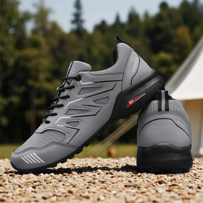 Leichte Freizeitschuhe für Herren für Frühling/Sommer, Outdoor-Laufschuhe für Herren, Farben: Grau, Armeegrün, Schwarz, Größen: 39 bis 47