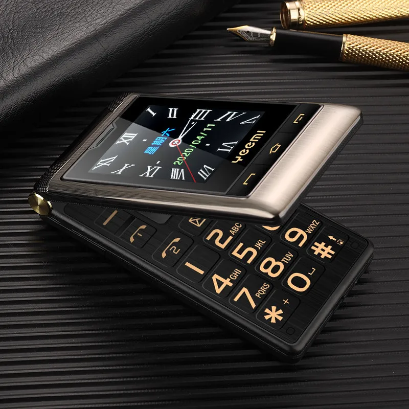 Yeemi G10-C 2G GSM Dual SIM Dual Screen Flip Feature Telefon Big Fronts Laut für ältere 2,8 Zoll FM MP3/MP4 BT Old People Mobiltelefon