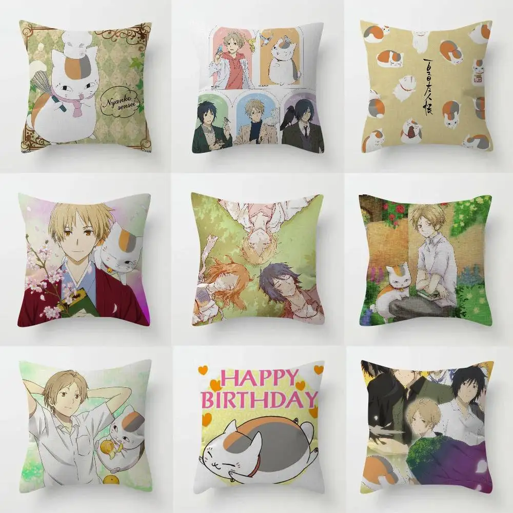 Anime N-Natsumes B-Book Of F-Friends Kissen, Geschenk, Heimbüro-Dekoration, Schlafzimmer, Sofa, Auto, Kissenbezug, 45 x 45 cm Image