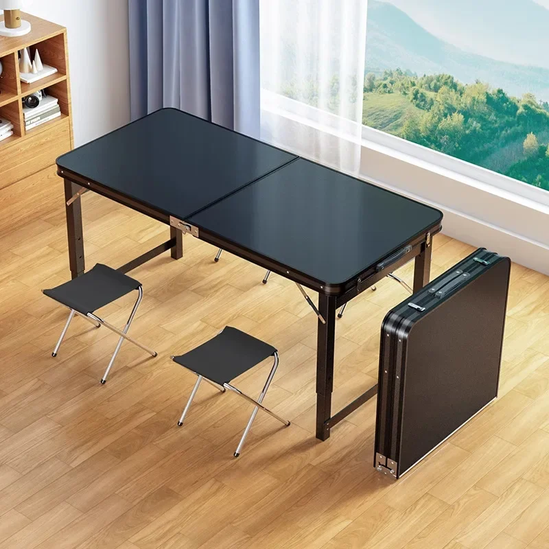 Klapptisch, faltbar, für den Außenbereich, tragbar, rechteckig, kleiner Tisch, Camping, Picknick, Nachtmarkt, Klapptisch und Stühle