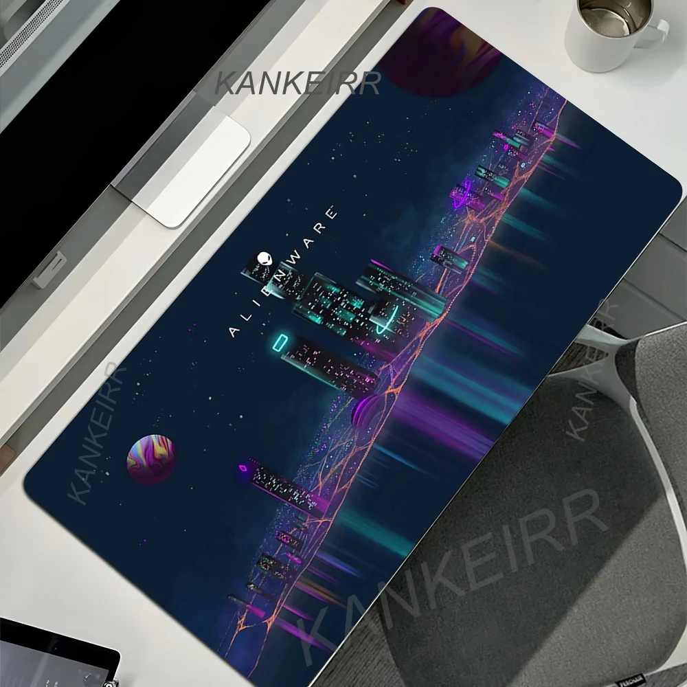 Alienware LOGO Mauspad, Computer-Tablet, rutschfestes Mauspad, Laptop, XL, Desktop-Mauspad, HD Rainbow Gaming Keyboard Player, 90 x 40 cm Image