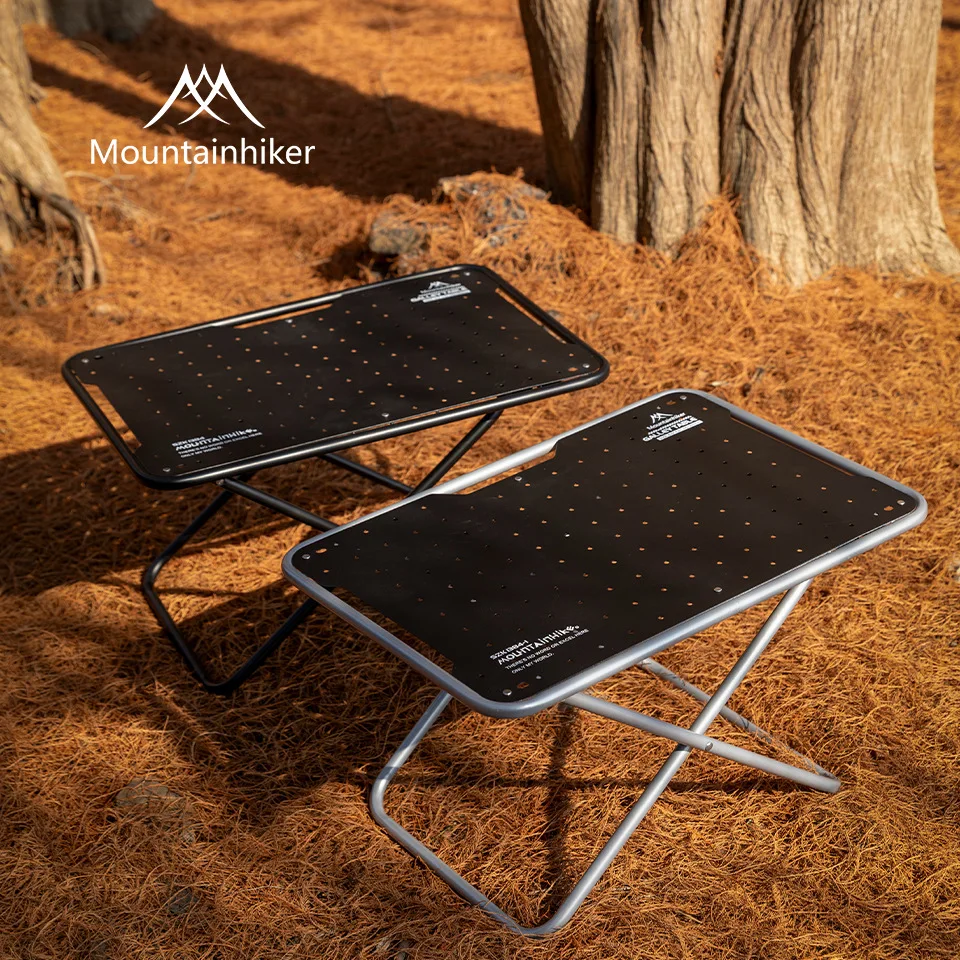 MOUNTAINHIKER Outdoor-Mini-Tisch aus Kohlenstoffstahl im britischen Armee-Stil, leichter, faltbarer, taktischer Campingtisch, wasserdichter Picknicktisch Image