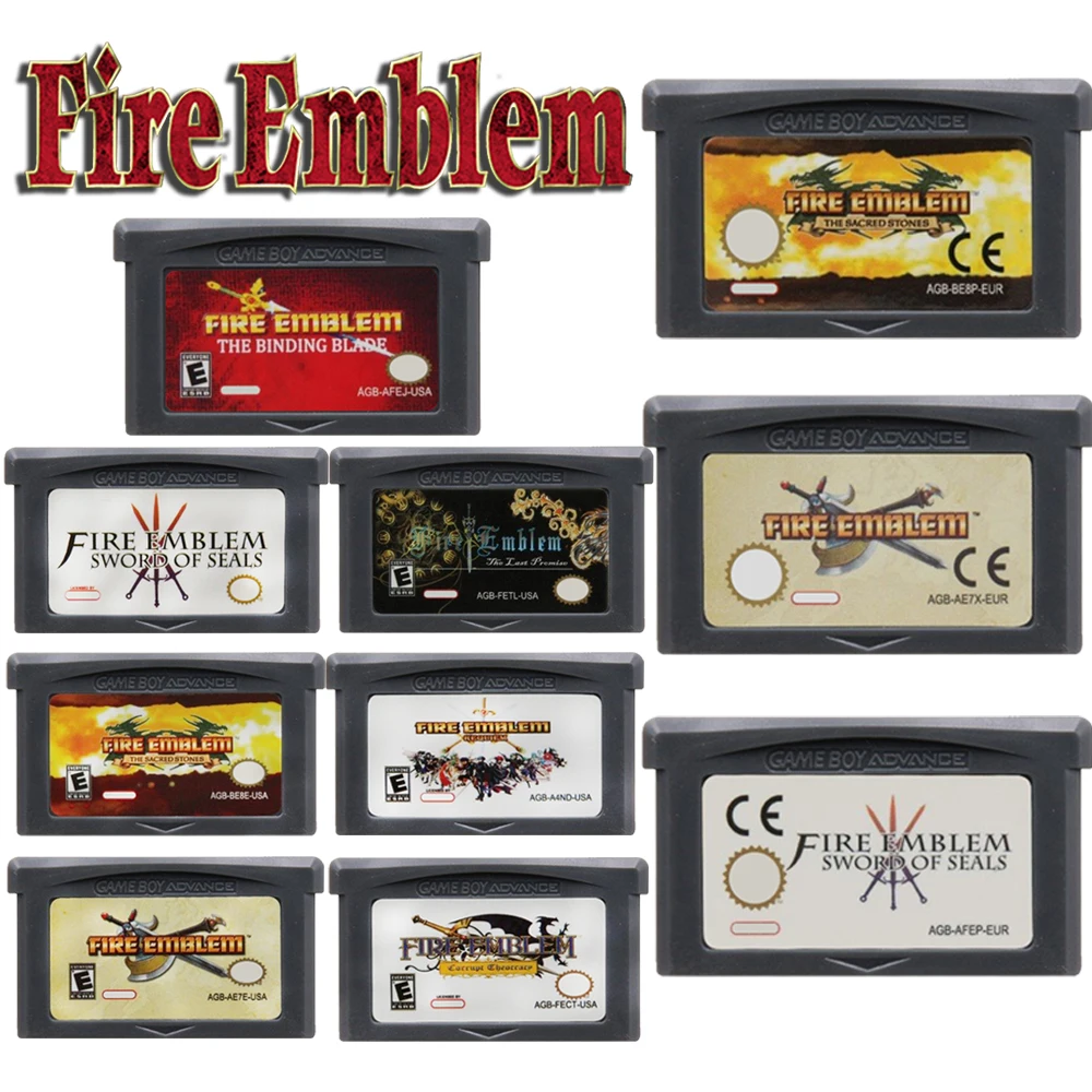 GBA Game Fire Emblem Series Patrone 32-Bit-Videospielkonsolenkarte Sword of Seals Binding Blade The Sacred Stones für GBA/NDS Image