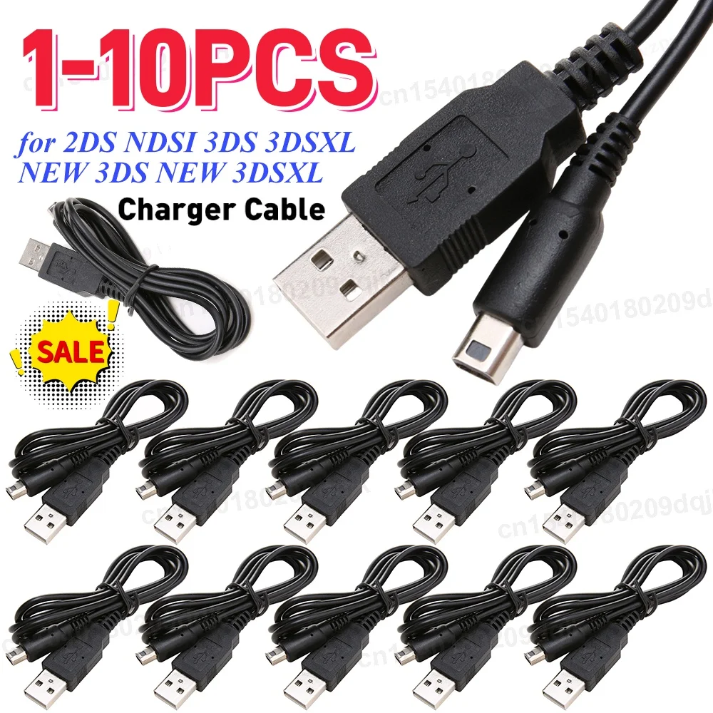 1-10 Stück 1 m USB-Ladekabel für Nintendo 2DS NDSI 3DS 3DSXL NEU 3DS NEU 3DSXL 2Dsxl 2Dsll Game Power Line Gaming-Zubehör