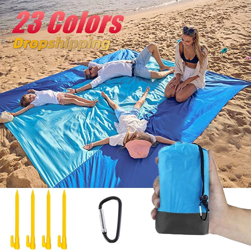 2026 Übergroße Strandmatte Sandfreies Strandtuch Outdoor Reise Camping Stranddecke Wohndekor Teppiche Tragbare Faltbare Picknickmatte Image