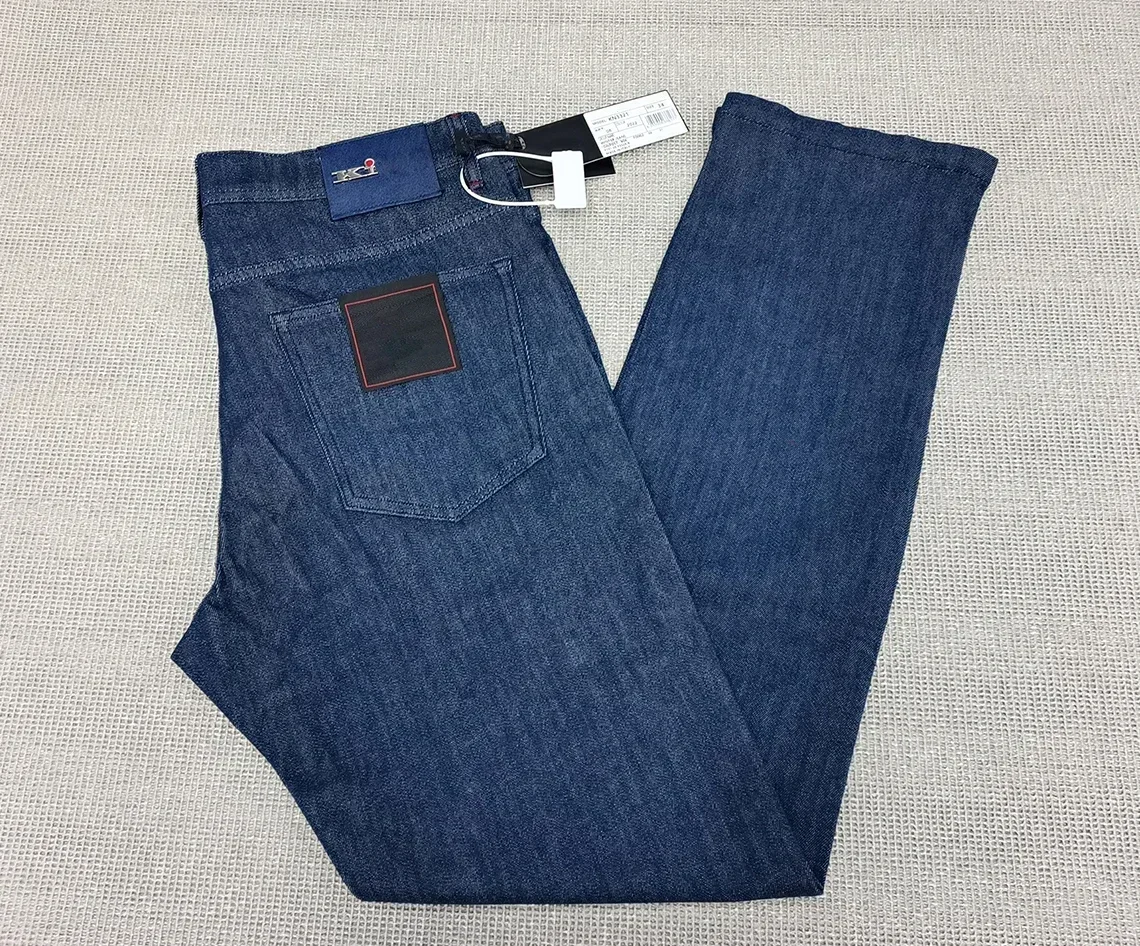 OECHSLI Jeans Dünne Baumwolle Männer 2025, Frühling Sommer, neue mittlere Taille, Stickerei, bequem, große Größe 29–40 Hosen