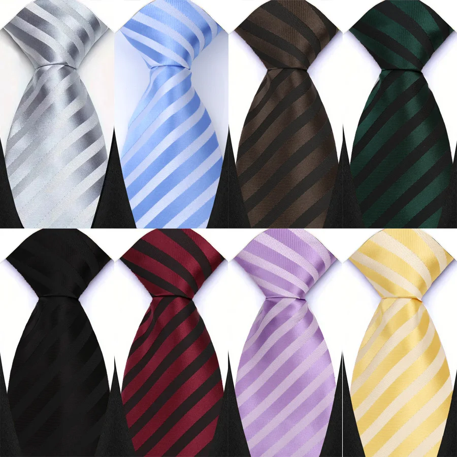 Luxus 8CM Herren Krawatten Streifen Plaid Klassische Business Jacquard Gewebte Krawatten Krawatte Für Männer Bräutigam Hochzeit Party krawatte Image