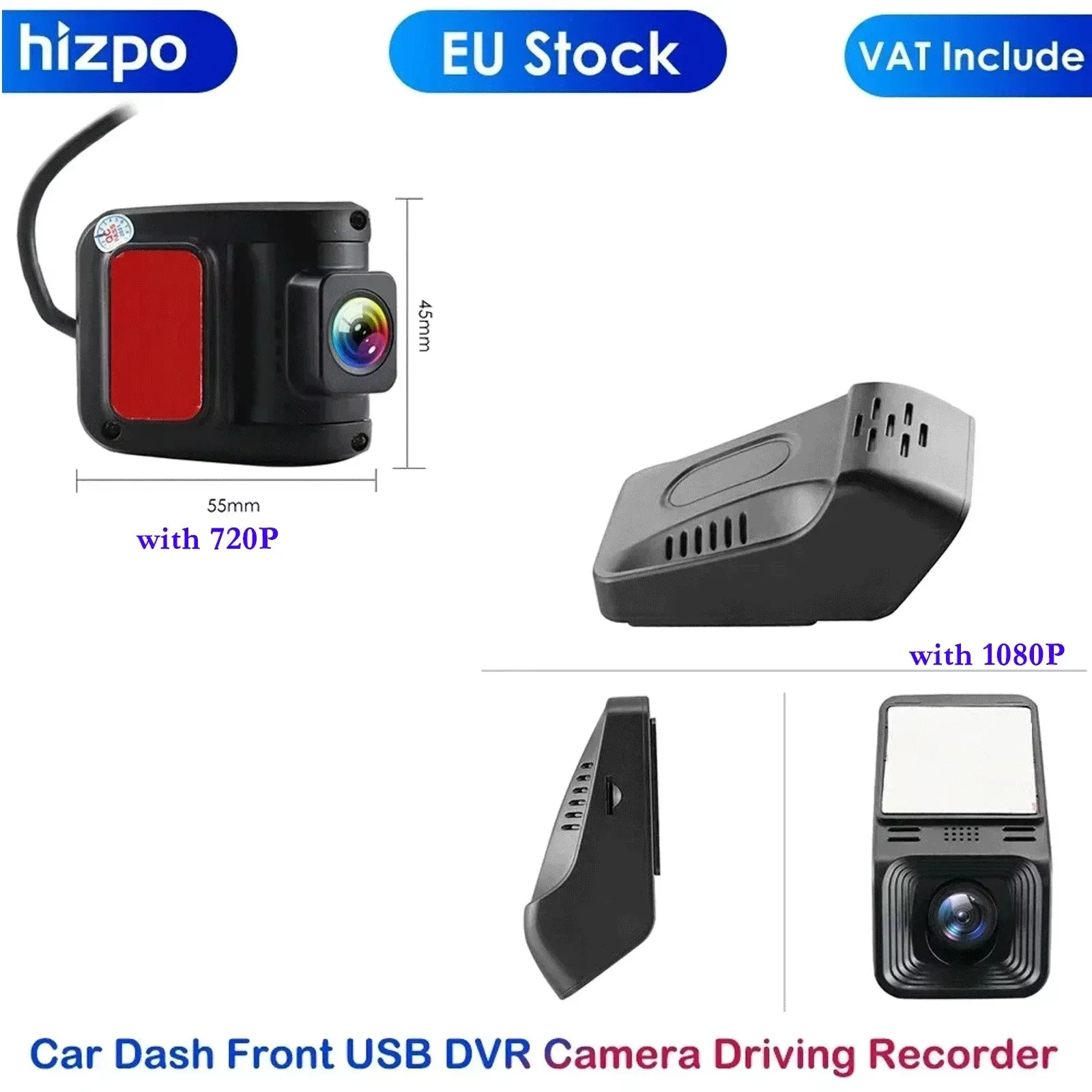 Hizpo Auto Dash Front USB DVR Kamera Fahren Recorder 1080P Auto DVR Nacht Version Digital Video Recorder Für Android GPS Pla Image