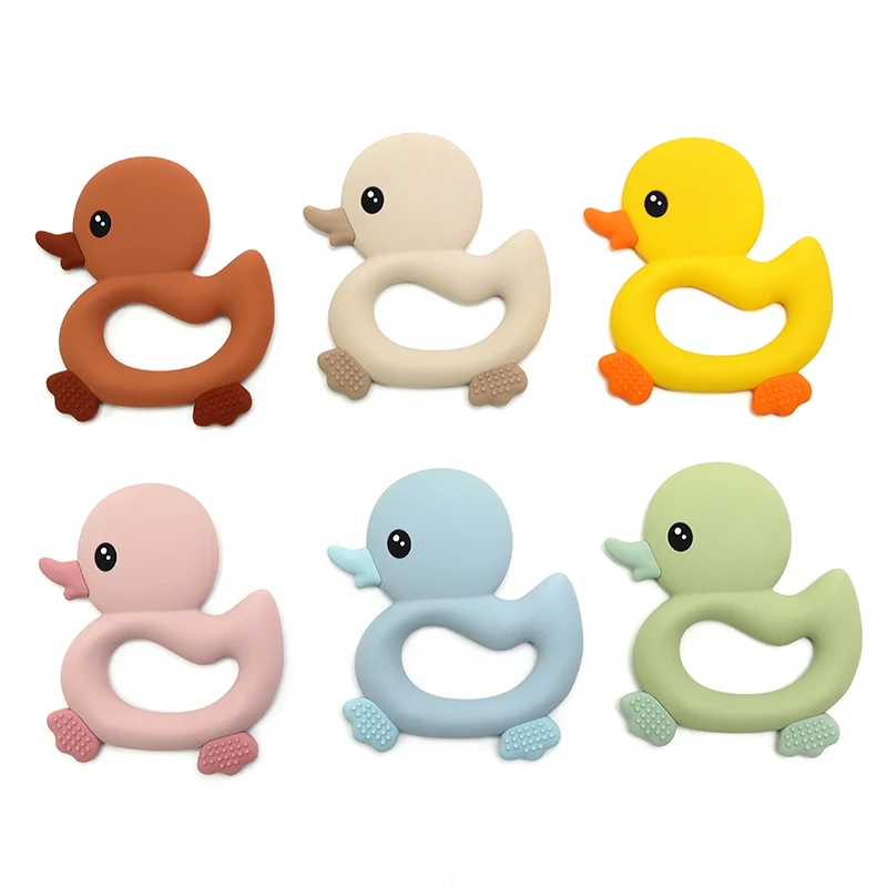 2026 Baby-Enten-Beißring, Cartoon-Schwimmende-Ente, Silikon-Beißring, Baby-Spielzeug, Zahnungshilfe Image