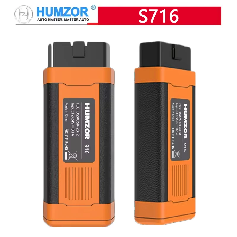 Humzor S716 OBD2-Scanner, 17+ Reset-Service, Auto-Diagnosetool, ABS, DPF, SAS, TPMS, Öl-Reset-Service, Lesen, klarer Code, Fehlerdetektor Image
