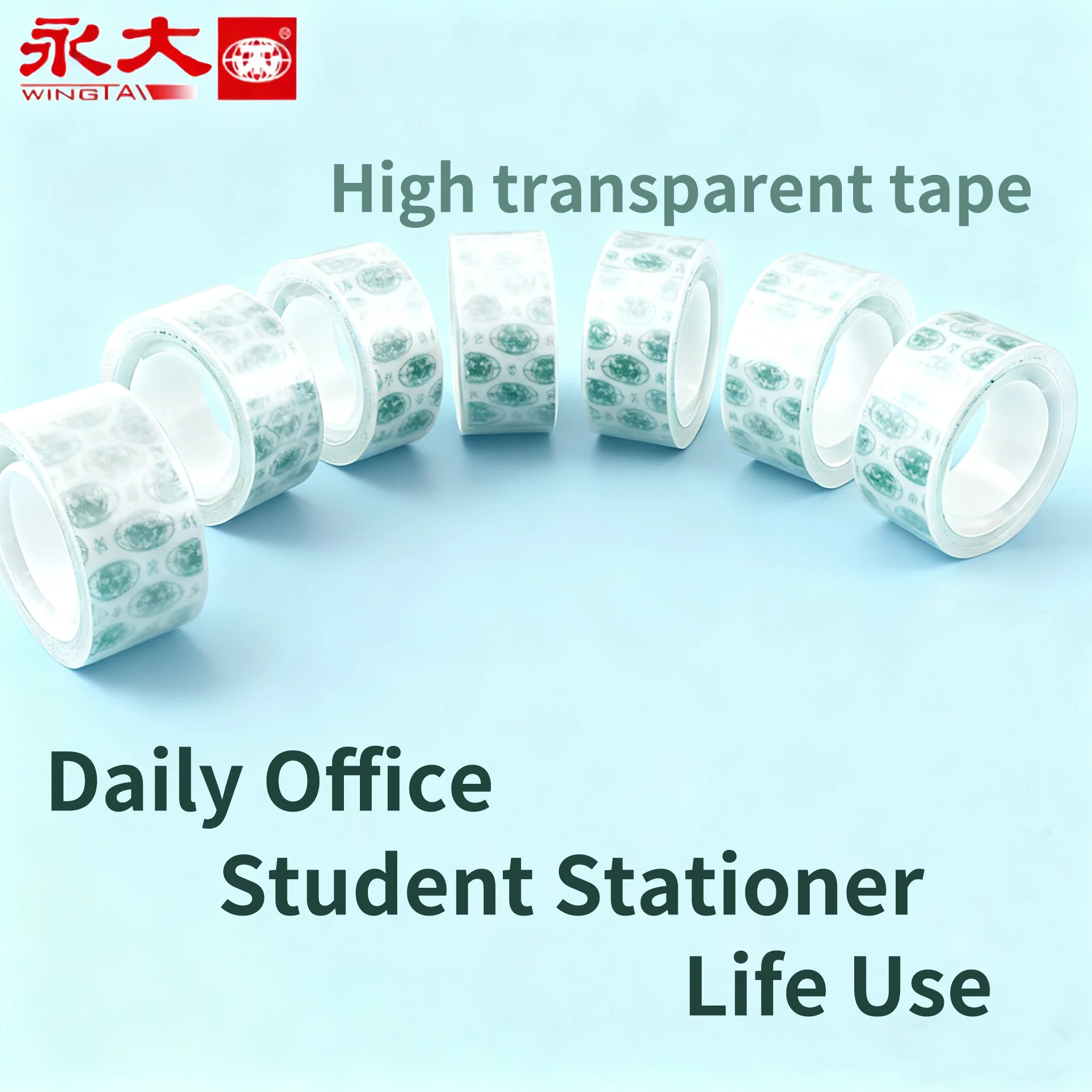 14 ROLLEN 10 mm * 13 m hochwertiges transparentes Klebeband, leicht reißbares, unsichtbares Studenten-Briefpapier für den täglichen Gebrauch, Großhandelspreise Image