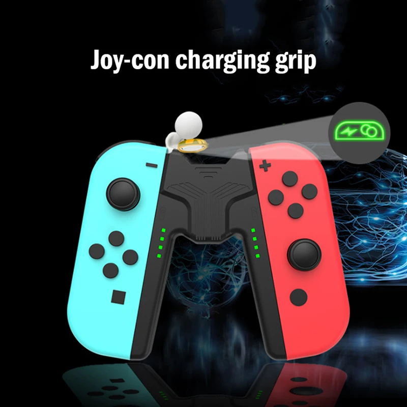 【Ladestation mit Gaming-Griffhalterung für NS Joy-Con Controller】 Image