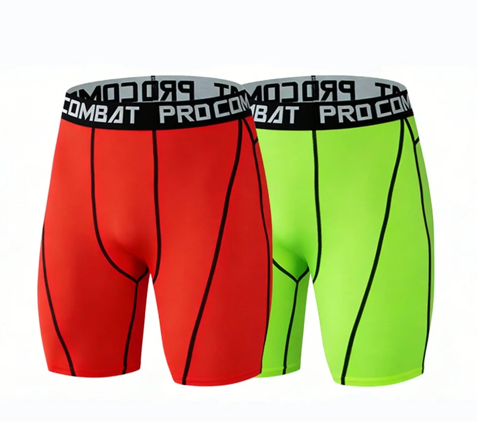 Neue Herren-Sportshorts Fitness Elastische Kompressions-Tights Schnelltrocknende Lauf- und Trainings-Fitness-Kurzhosen Herren-Anglerhosen Image