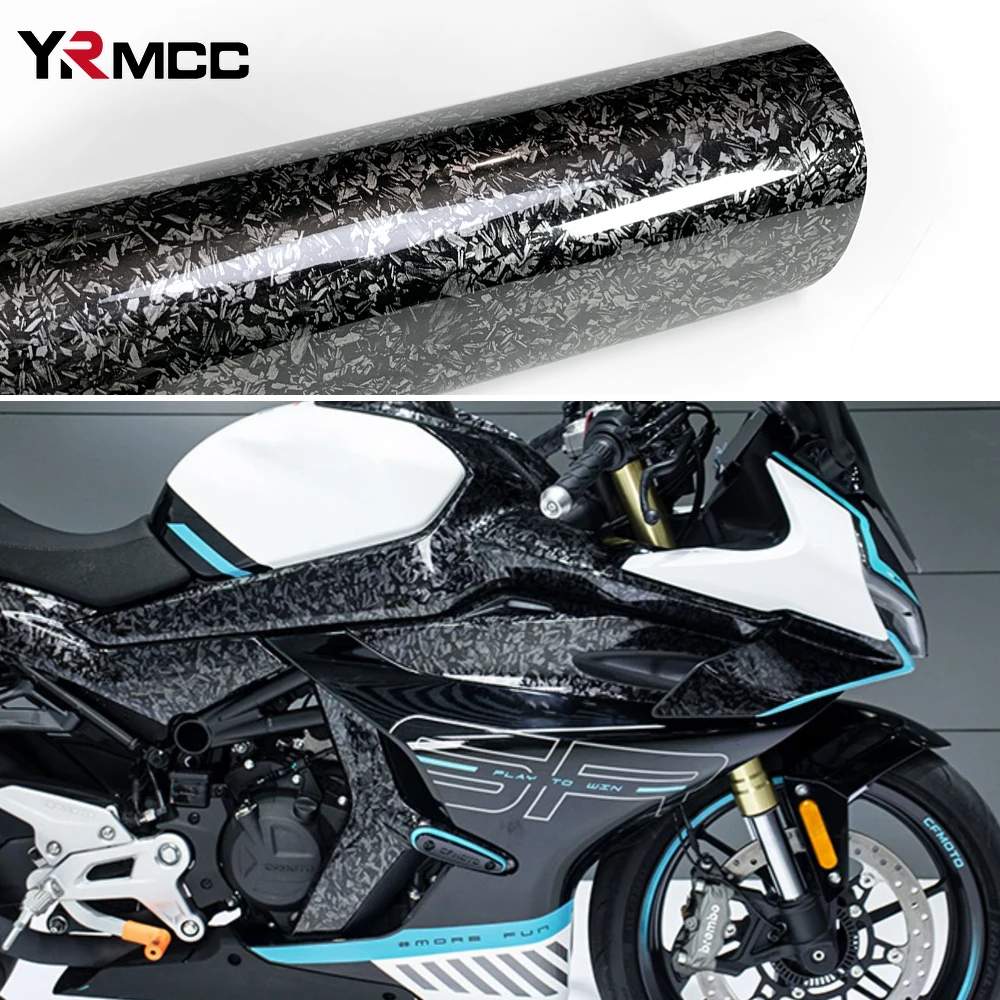 Haustier geschmiedete Kohle faser selbst klebende Auto Carbon Vinyl folie glänzende Schutz folie wasserdichte DIY Aufkleber für Autozubehör Image