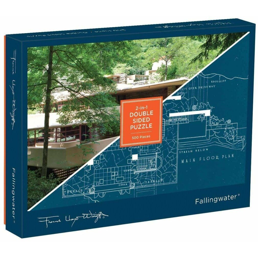galison Puzzle bifacciale Frank Lloyd Wright Fallingwater 500 pezzi 1