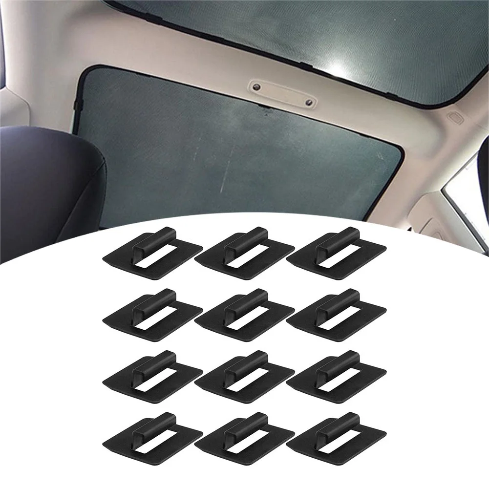 12 stücke Schnallen Schnallen Für Tesla Modell Y S X 3 Dach Sonnenschirm Clips Oberlicht Split Schatten Sonnenschirme Sonnenschutz Clips Image
