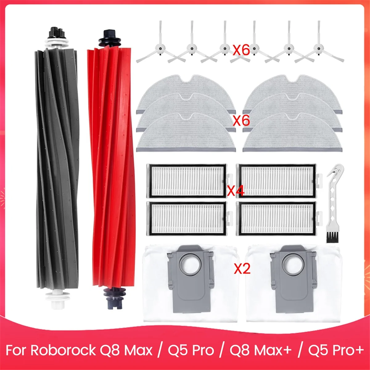 ABQR Zubehörset für Q8 Max / Q5 Pro / Q8 Max+ / Q5 Pro+ Roboterstaubsauger Ersatzteile Image