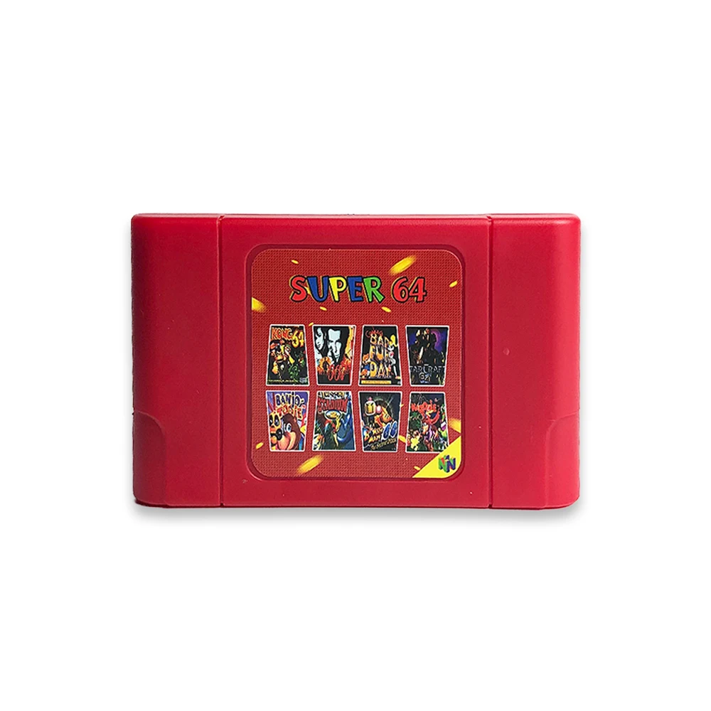 Super 64 Game Card 340 in 1 Game for N64 Cartridge for N64 Video Game Console Region Free With 16G Card for Nintendo