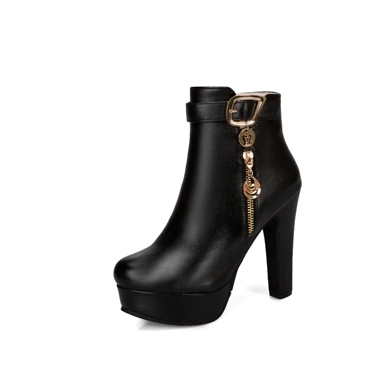 Knöchel-Damenstiefel, große Größe 50, neue Mode, High Heels, Herbst und Winter, sexy Plateaustiefel, Schwarz, Rot, Gelb, Weiß, Damenschuhe 3992