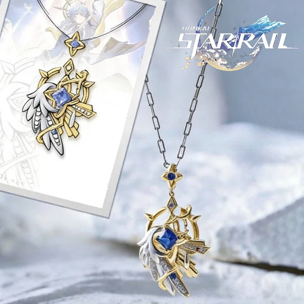 Honkai: Star Rail Sunday Cosplay Halskette Metall-Choker Legierungskette Unisex Pulloverkette Hip-Hop Party-Accessoire