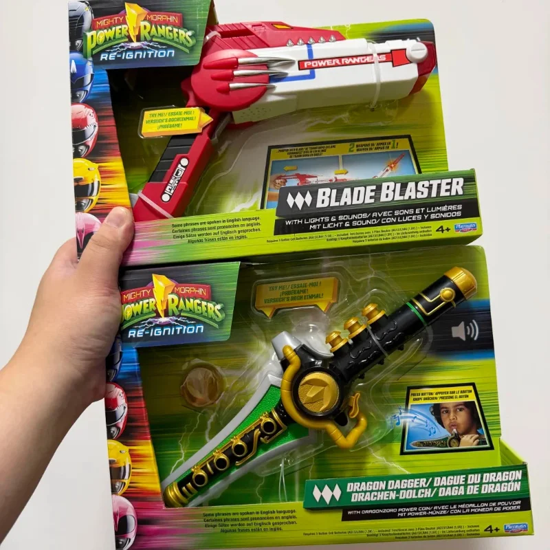 Auf Lager Playmates Mighty Morphin Power Rangers Re-Ignition Blade Blaster Drachenmesser Soundeffekt Zubehör Puppenspielzeug Geschenk Image