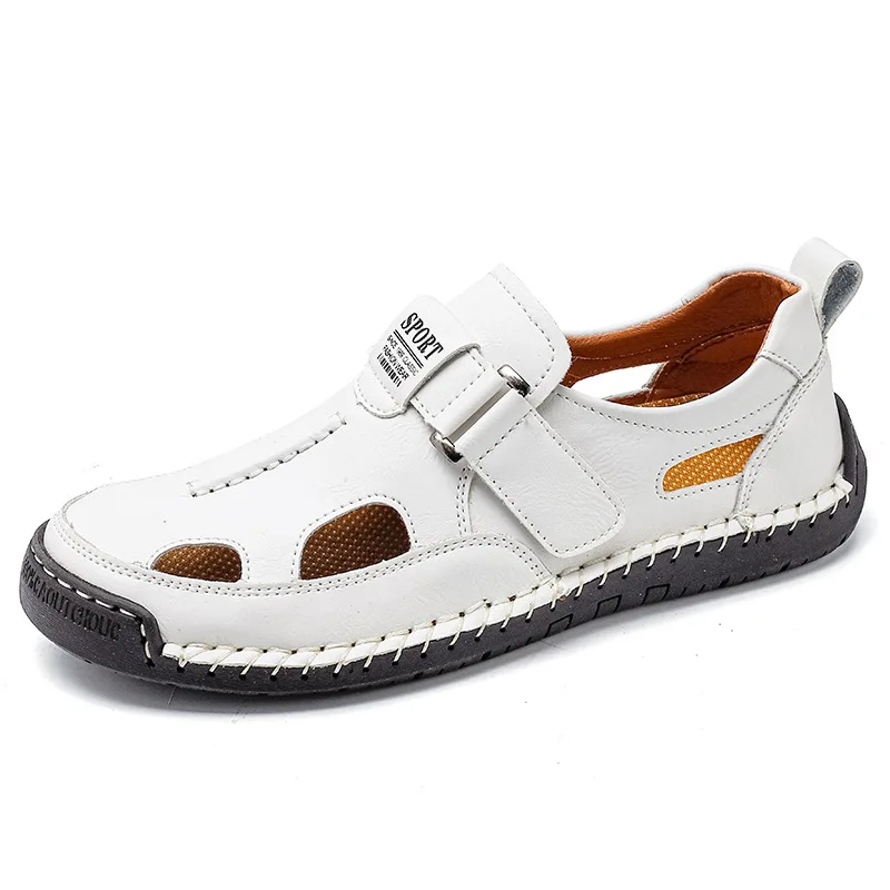 Modische Leichte Herren-Sandalen 2026 Sommer Outdoor Herren Strand-Wasserschuhe Handgefertigte Leder-Gladiator-Trekking-Sandalen Herrenschuhe