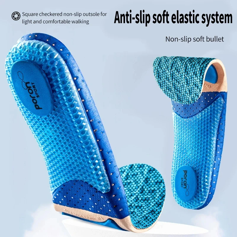 Orthopädische Einlegesohlen für Schuhe Hochelastische Silikon-Sporteinlagen zur Stoßdämpfung für Füße Gewölbestütze Plantarfasziitis Schuhsohle Image