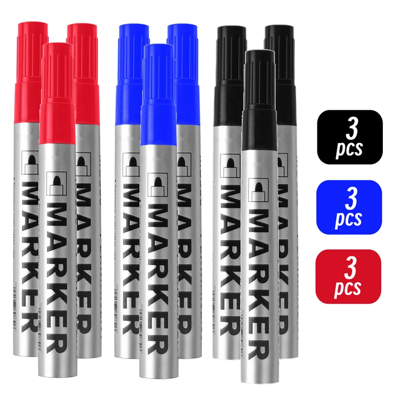 Permanenter Farbmarker, wasserfester Stift für Reifen, ölige Marker, große Kapazität, schnell trocknend, Unterschriftenstift, Schreibwarenbedarf Image