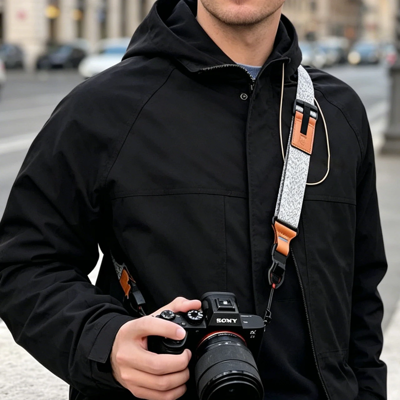Weicher, verstellbarer universeller Kamera-Schultergurt für Sony, Canon, Nikon, Fujifilm, Olympus DSLR und spiegellose Kameras Image