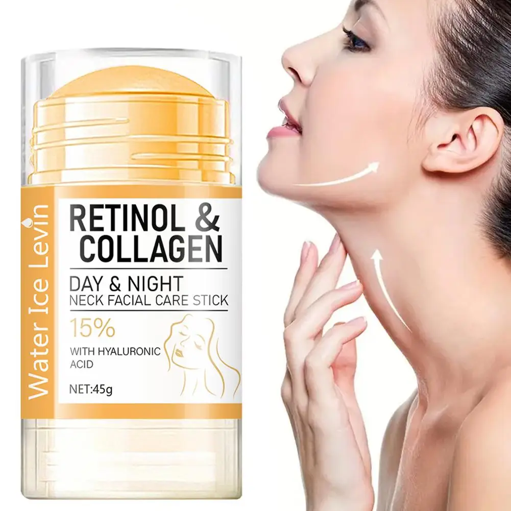 Retinol Kollagen Straffungscreme-Stick Anti-Aging Anti-Falten Tiefenwirksame Feuchtigkeitspflege Aufhellende Hauttonpflege für Gesicht & Hals Tag & Nacht Image