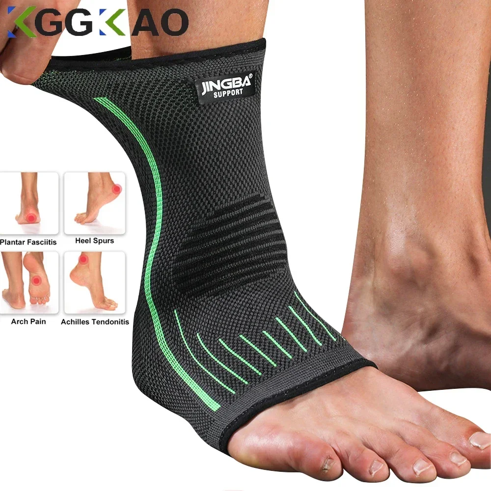 1 Stück Knöchelstütze, atmungsaktive Knöchelkompressionsmanschette, elastische Knöchelbandage zur Stabilisierung bei Plantarfasziitis, Verstauchungen Image