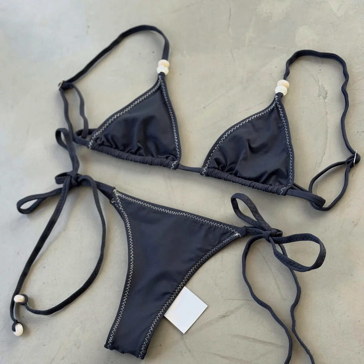 Push-Up-Bikinis 2026 Sexy Damen-Badeanzug Bademode Weibliches Mikro-Bikini-Set Biquini Badeanzug Einfarbiger Schwimmanzug Strandkleidung Image