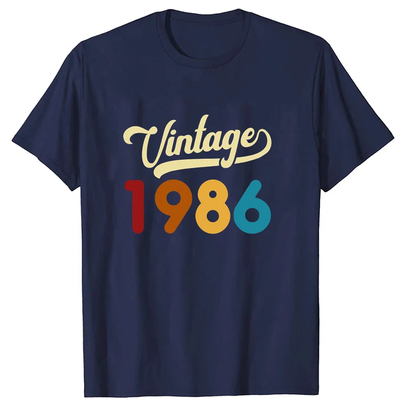 1987 Original Pattern Damen Herren T-Shirt Kurzarm Vintage Unisex Tees Sommertrend Große Größe Rundhals Paar Tops Shirts
