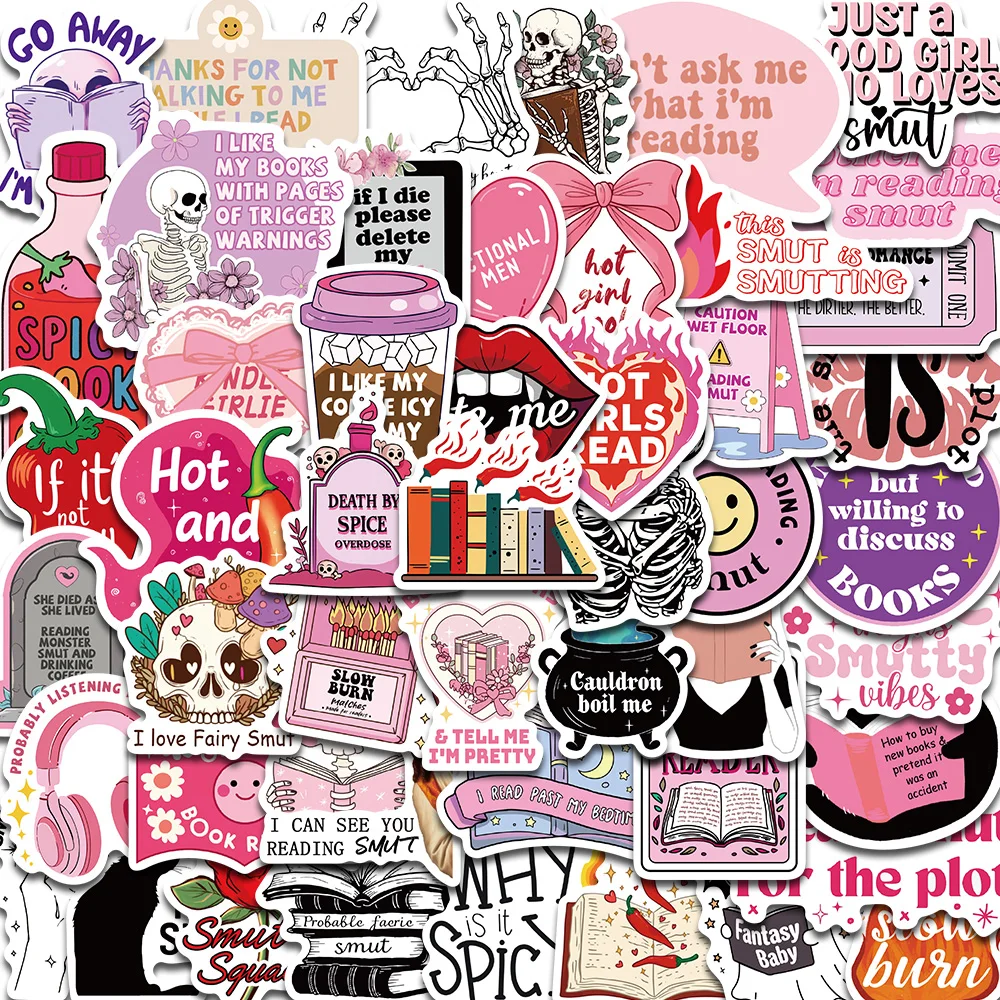 50 Stück Rosa Aufkleber für Notizbücher, Motorräder, Scrapbooks, DIY, Schreibwaren, Gepäck, Laptops und Graffiti Image