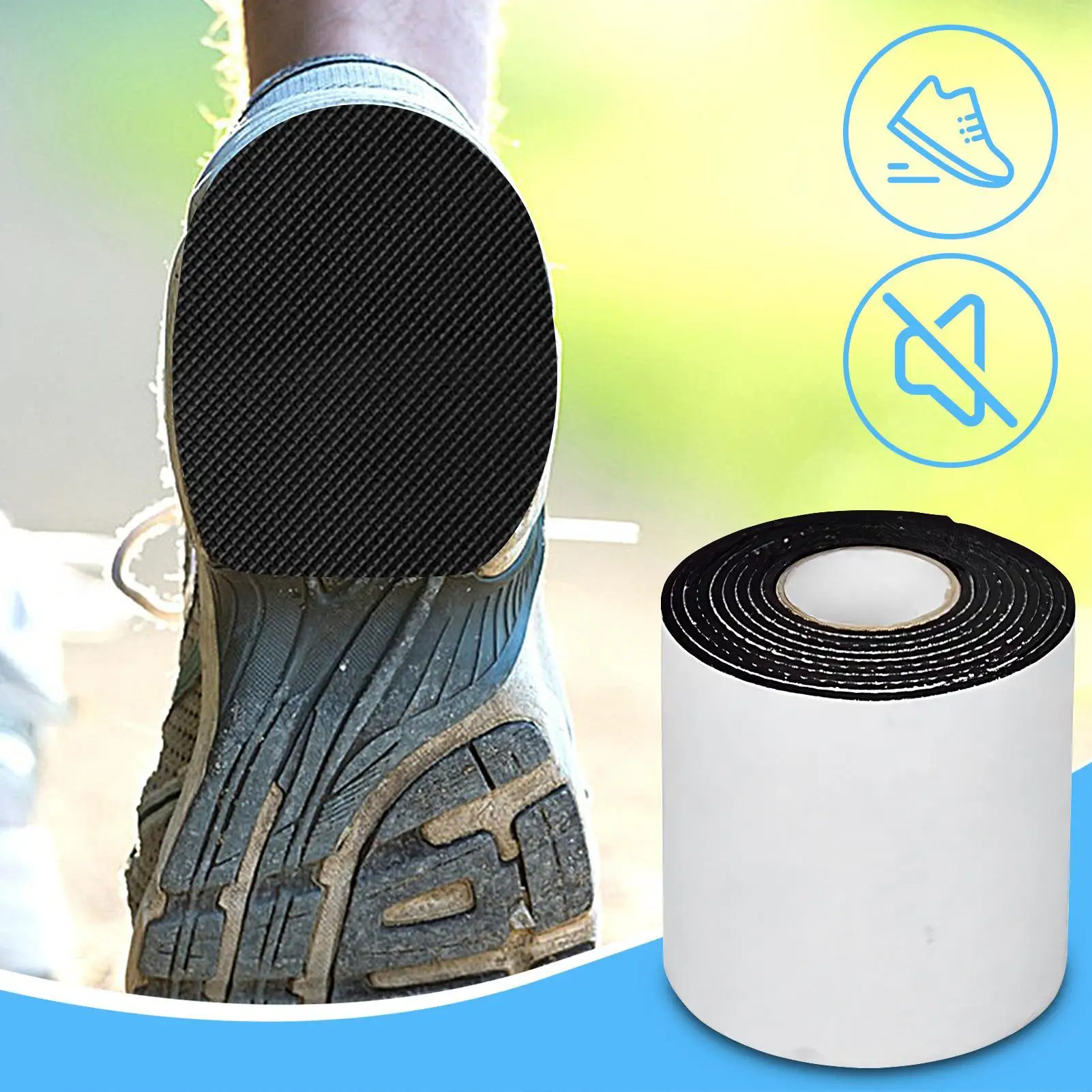 Nastro autoadesivo per riparazione suole, pellicola protettiva antiscivolo e fonoassorbente per scarpe con tacco alto, scarpe sportive e sandali