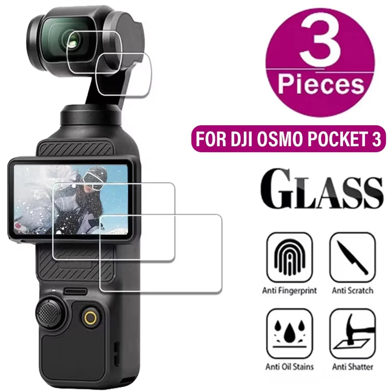 Gehärtete Glasfolie für DJI Osmo Pocket 3 Displayschutzfolie Kratzfeste Objektivschutzfolie Schutzabdeckung für DJI Pocket 3 Zubehör Image