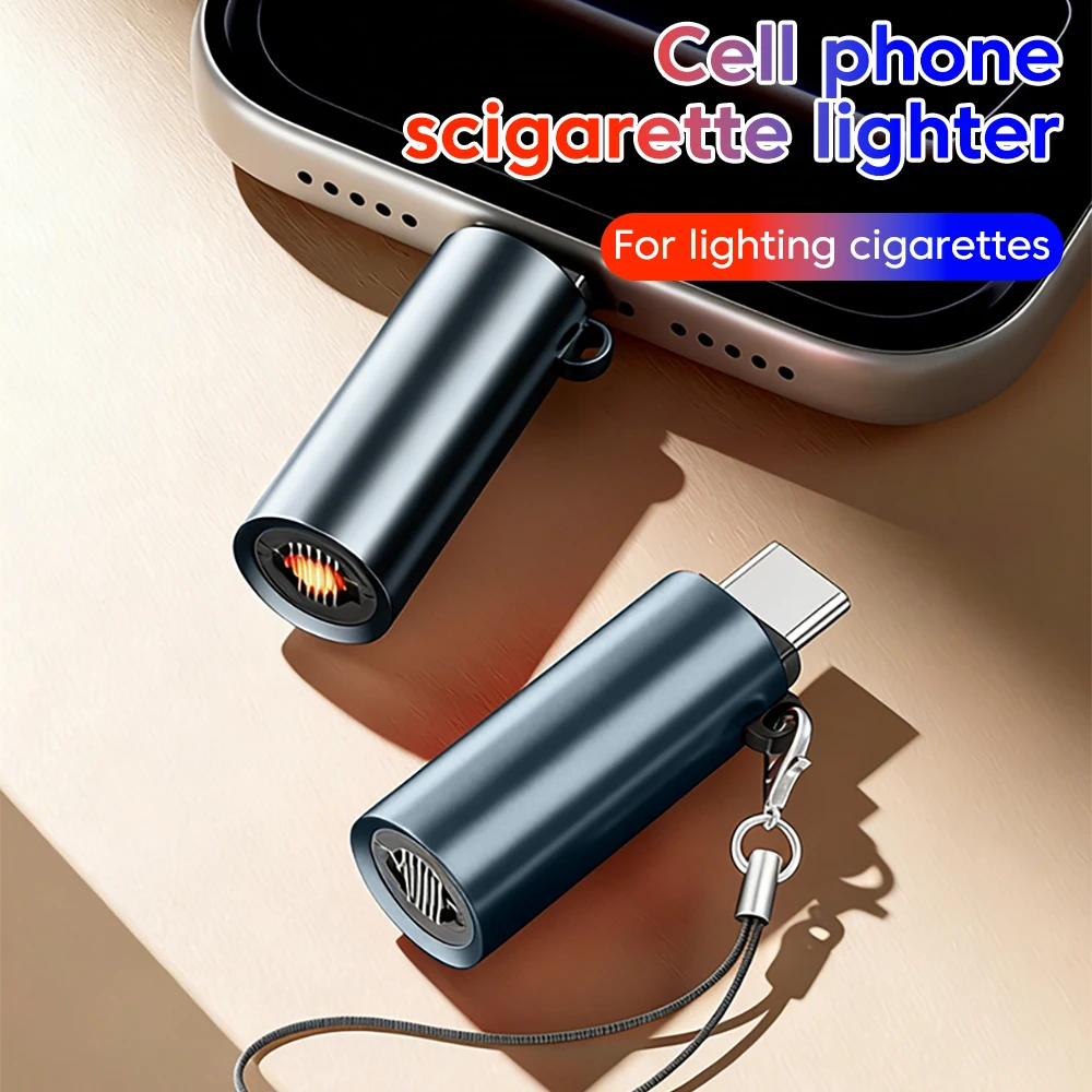 Typ-C Tragbarer Mini-Handy-Zigarettenanzünder-Adapter USB-C Feuerzeug-Adapter für iPhone 17 Samsung Image