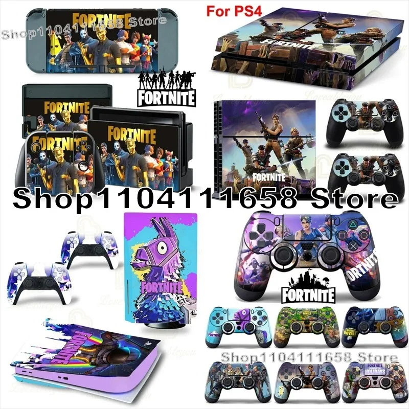 FORTNITE Ninja Console Stickers For SONY PS5 Digital Edition Full Body Color Skin Decals For PlayStation 5 Controller Gamepad