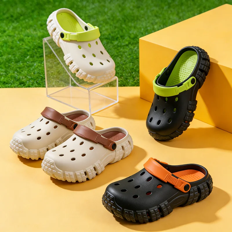 Sommer Herren Outdoor EVA Rutschfeste Dicksolige Sandalen Sneakers Modische Bequeme Outdoor Freizeitschuhe Clogs