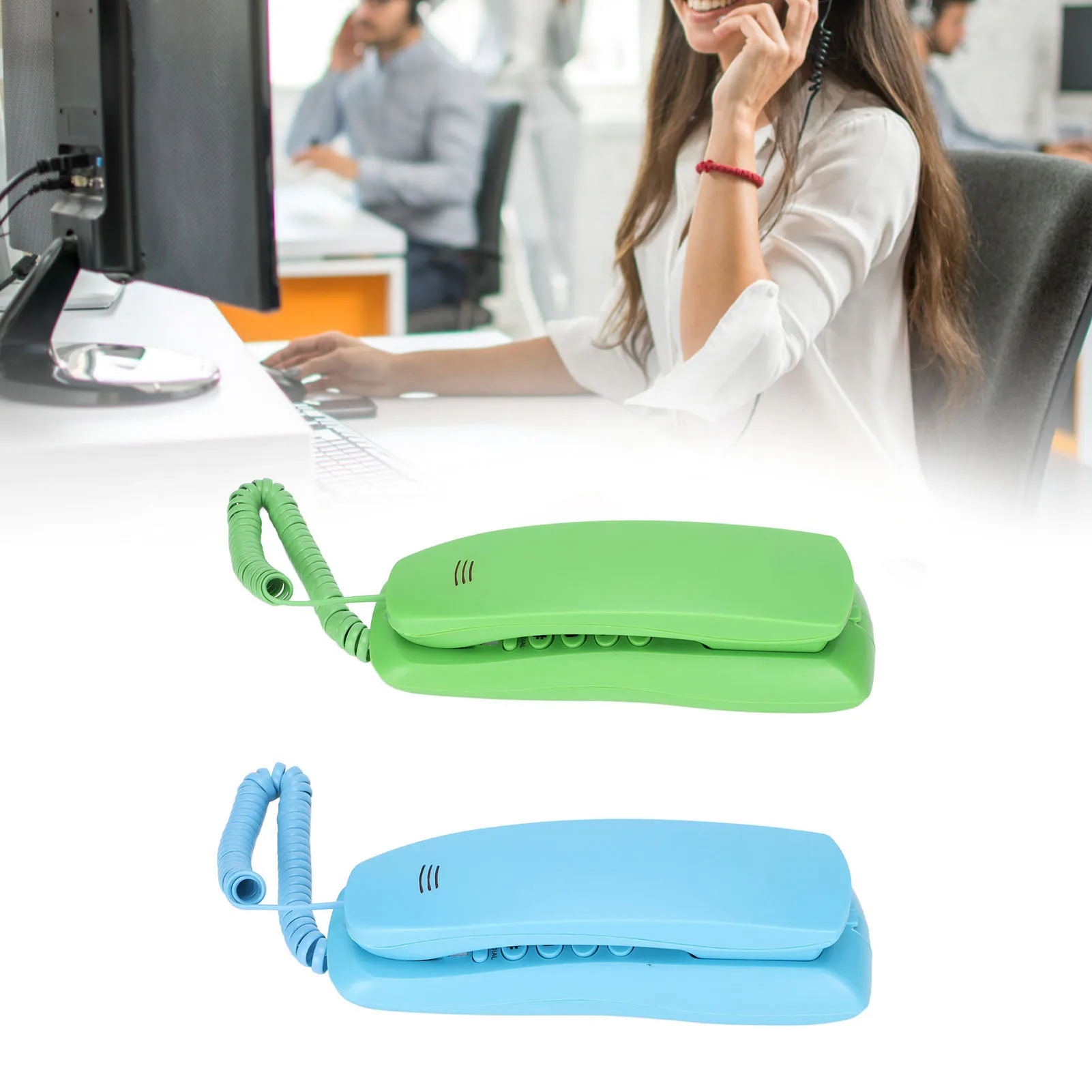 KXT628 Hotel Telephone Wall Desktop Corded Phone with Mute Pause Redial Function for Office Home Hotel Phone Corded Phone