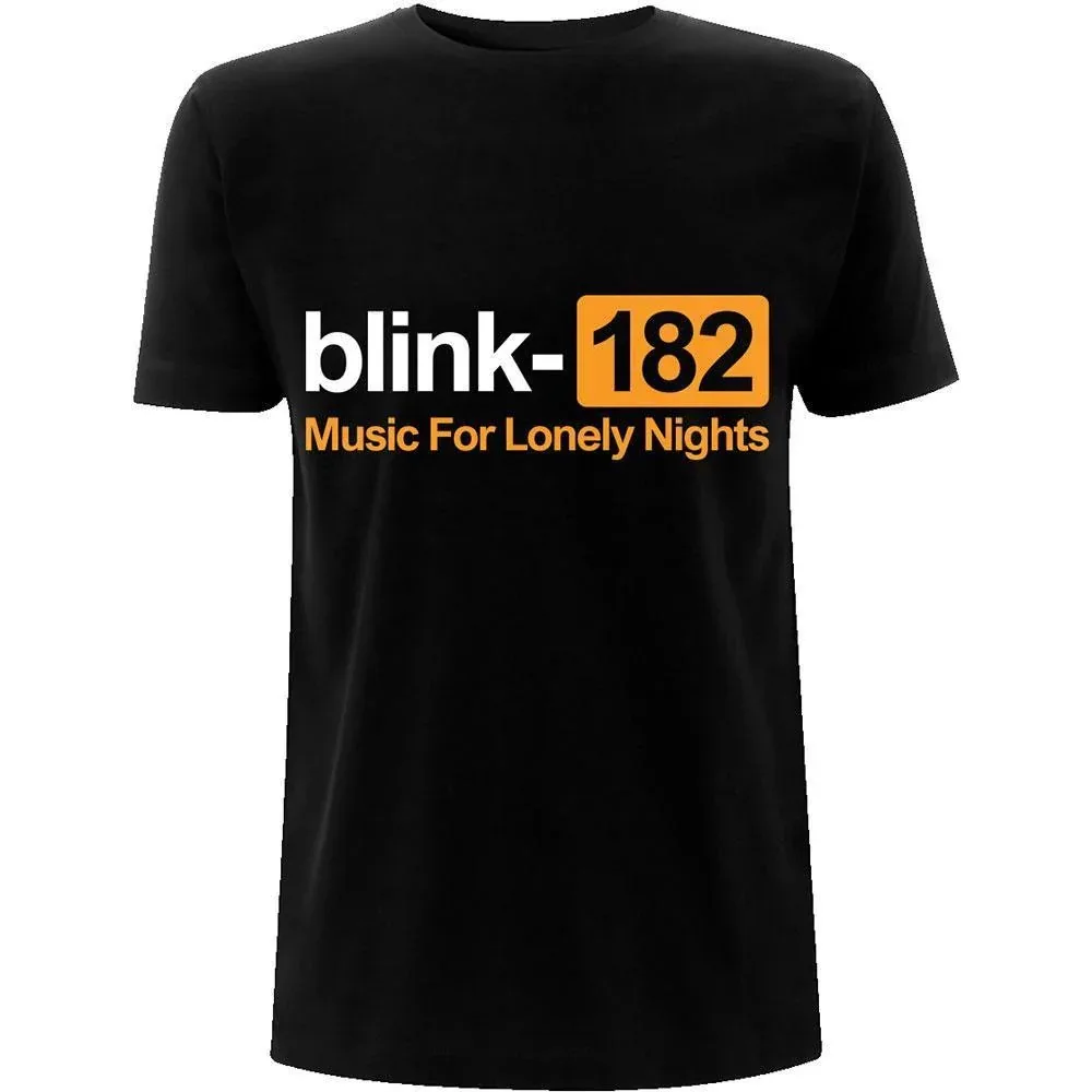 Vintage Blink-182 Print T-Shirt, Hochwertige 100% Baumwolle Unisex, Nicht-verblassender Pop-Punk Text Grafik Kurzarm für Punk-Fans